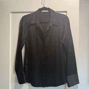 Abercrombie satin button down blouse